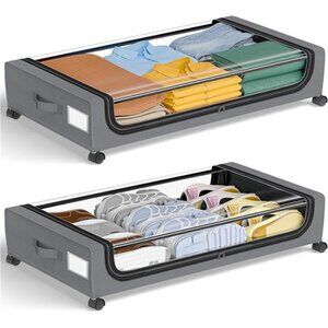 Under Bed Storage with Wheels: XXL Underbed Storage Containers with Lids